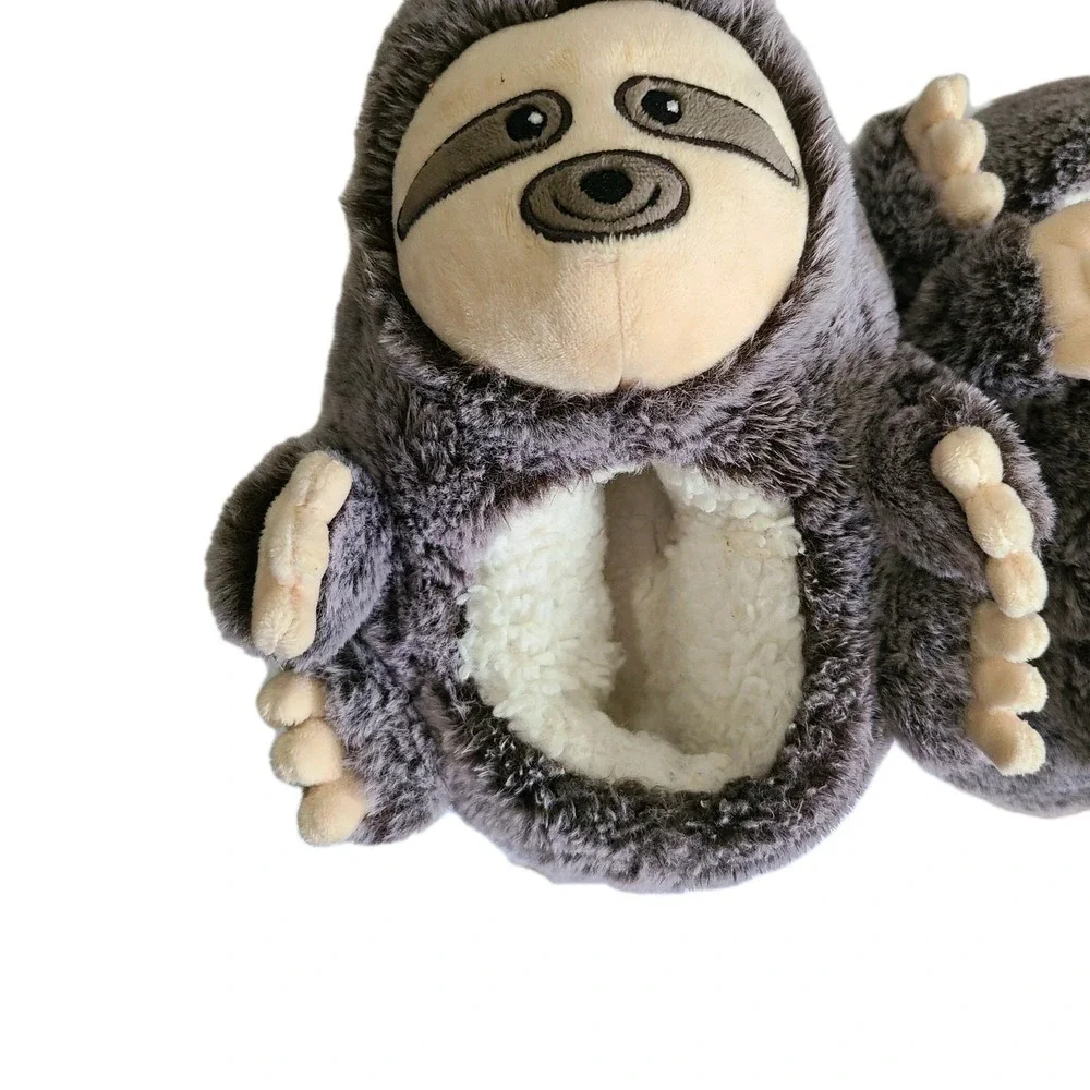 CAT &‎ JACK Kids Child Sloth  Loafer Slippers Cat & Jack Gray Sz 13/1